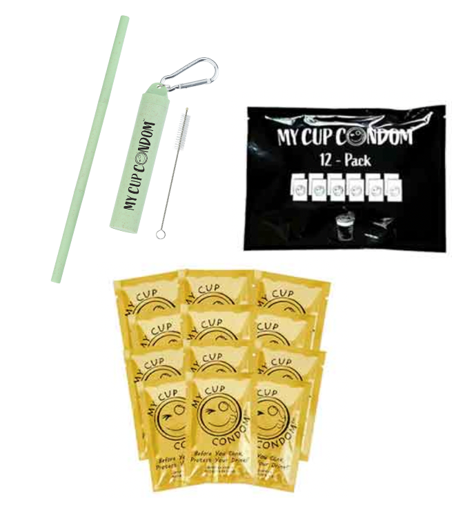 My Cup Condom & Straw Keychain Bundle - My Cup Condom product image