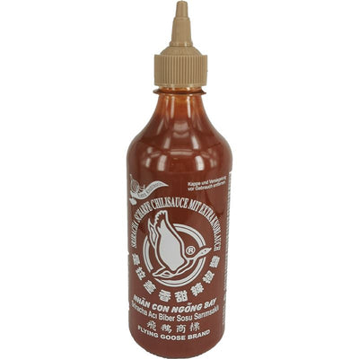 飞鹅商标 是拉差 辣椒酱 蒜蓉/ Chilisoße mit Knoblauch 455ml Sriracha