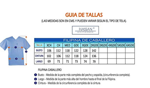 GUIA DE TALLAS FILIP HASSAN