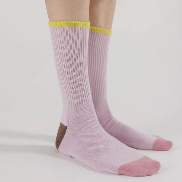 Ribbed Sock : Extra Pink - Baggu