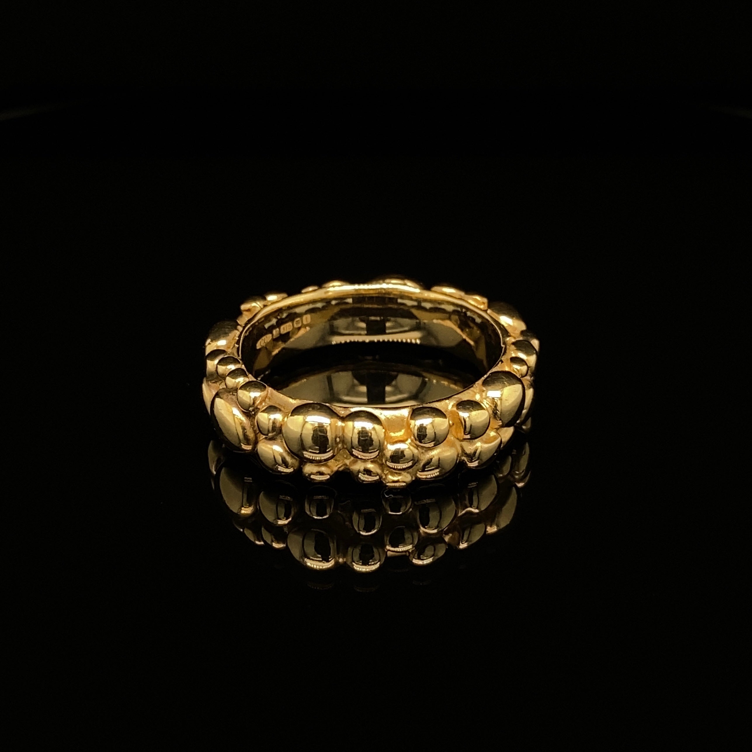 9ct Gold Wide Bubble Band