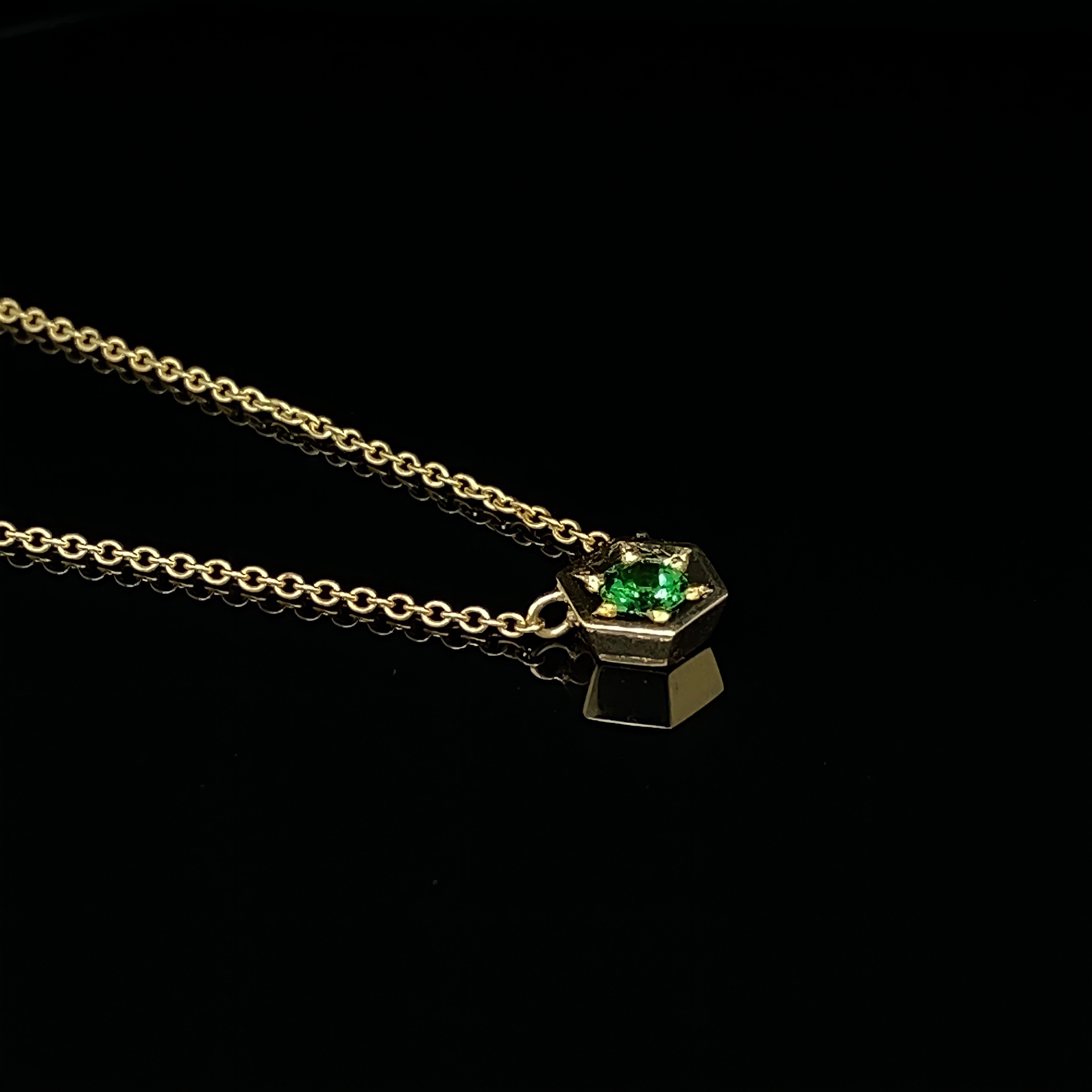 Emerald Hex Necklace