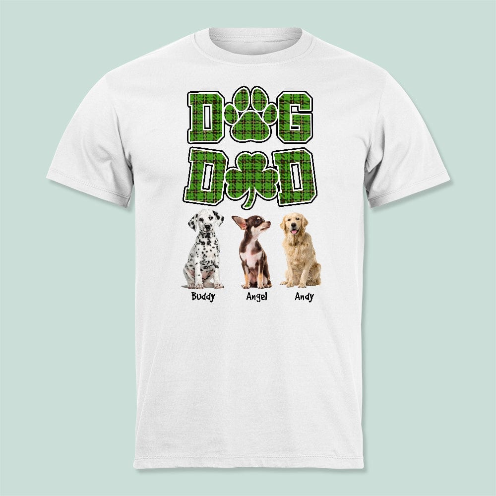 St.Patricks Day Custom Photo Dog Dad Shamrock Shirt K228 HN590, GeckoCustom