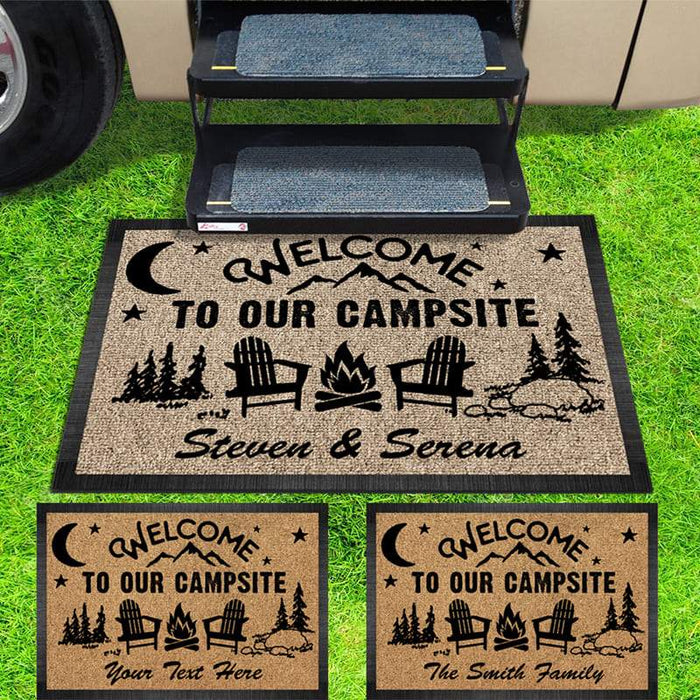 mat Naar behoren Inefficiënt Welcome To Our Campsite Camping Doormat K228 HN590 — GeckoCustom