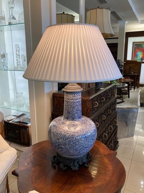 Blue and White Lamp - Sold Out of Stock