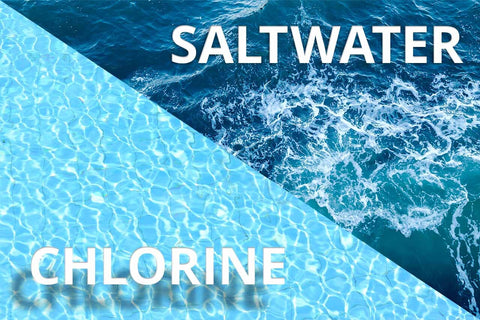 graphic depicting chlorine and saltwater which is bad for eczema