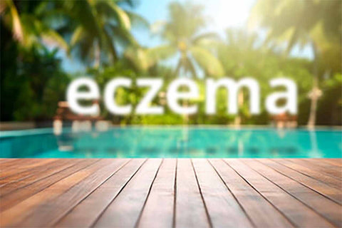 graphic for showcasing swimming with eczema