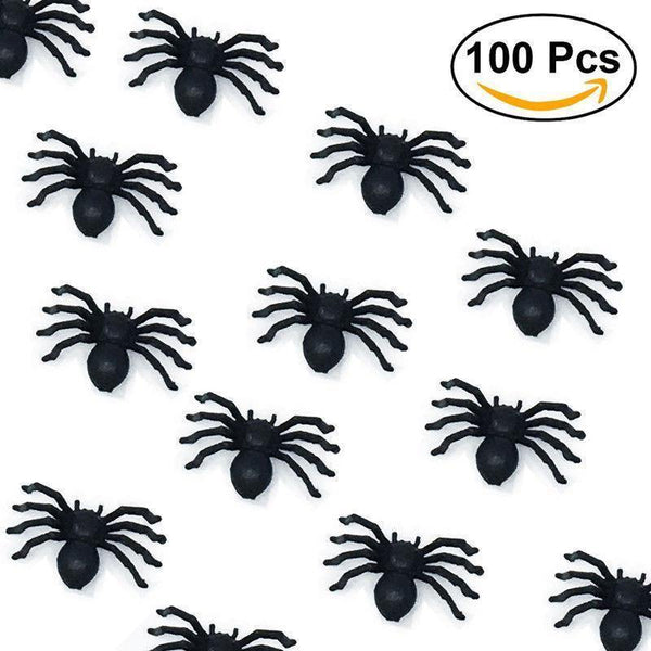 100pcs Fake Spider Halloween 5