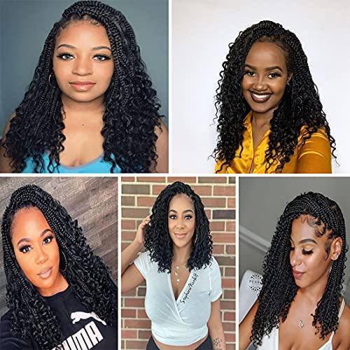 Synthetic Kinky Straight Crochet Braid Hair with Adjustable Pre-looped Yaki  straight Crochet Braiding Hair Extension for Black Women 6 Packs 20 Inches