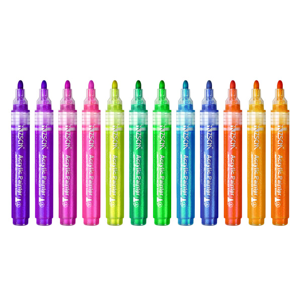 ZSCM Acrylic Paint Pens Markers, WaterProof Paint Pen for Rock