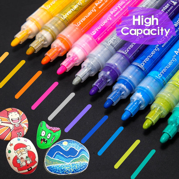 Neon Glitter Colors Acrylic Marker Pens-12 Colors – Zscm The world of  painting art, art painting dreams