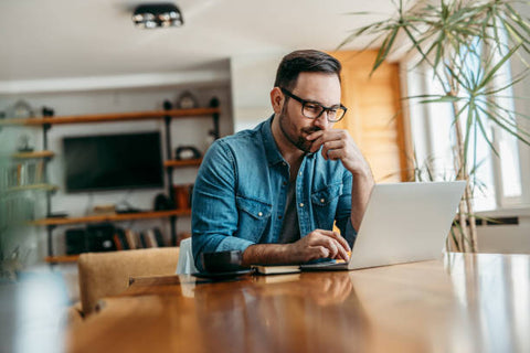 Man Working on Computer