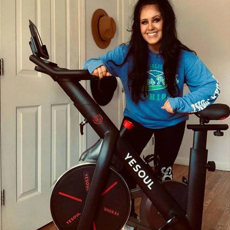 yesoul indoor bike with instgram influencer