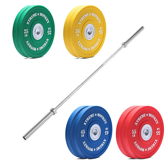  TDS 400 lb set comes with Solid Rubber Bumper plates
