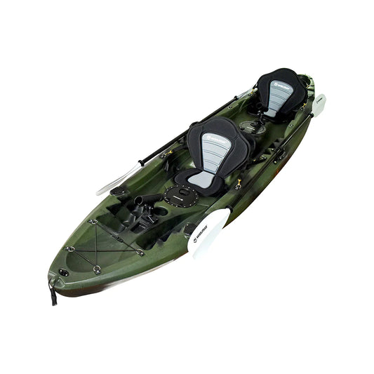 WIN.MAX Whale Family Two Person River Fishing Kayak with 2 Combi