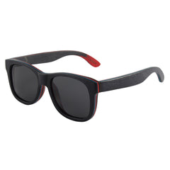 Recycled skatedeck sunglass black and red