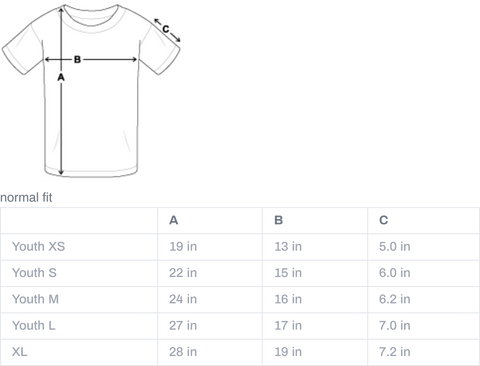 MAG Signature Sound | Kids T-Shirt Size Chart