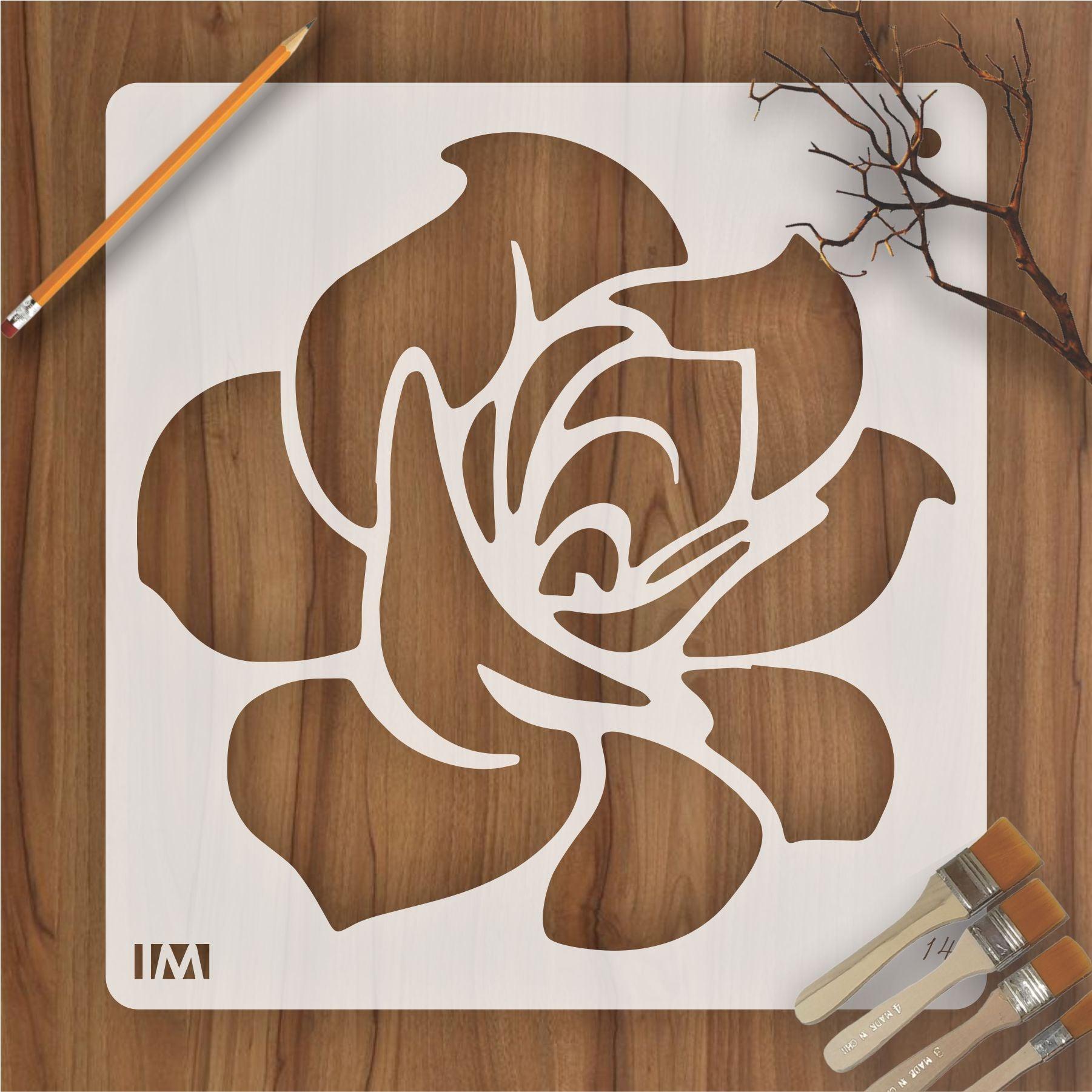 Tribal Flower Stencil Used for Wall Painting Wood, Fabrics