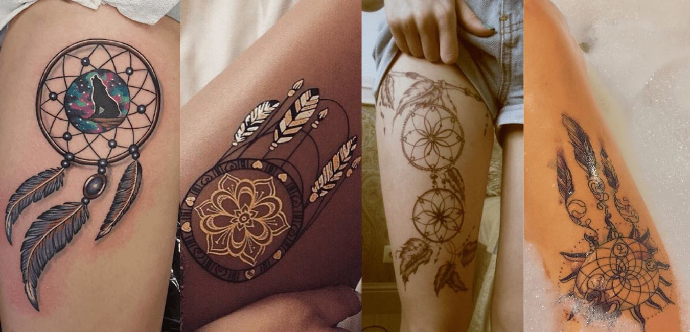 Tatouage Attrape-rêve Cuisse