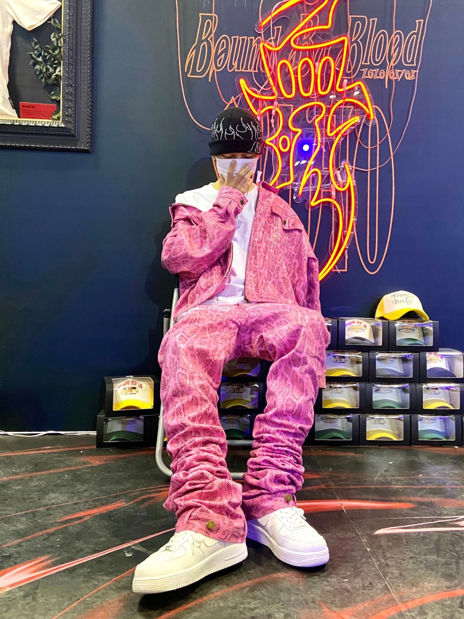 AONE4SURE PINK SNAKE パンツ PANTS SLATT