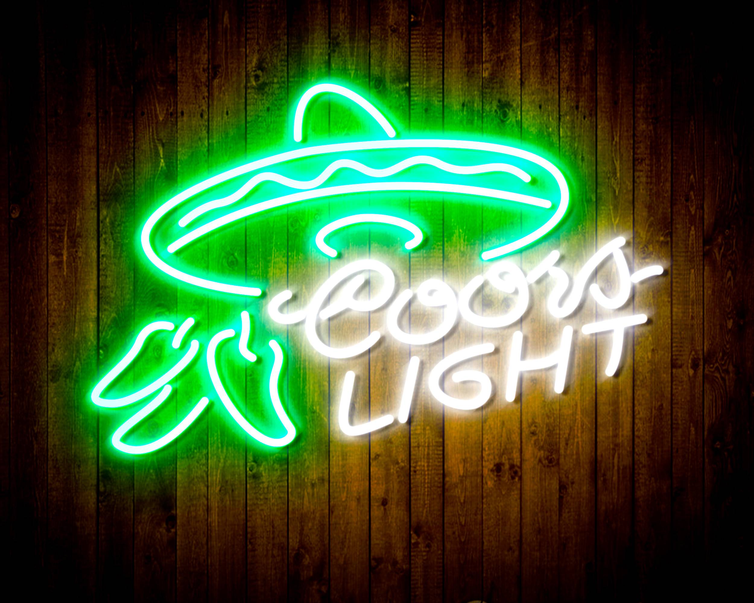 Coors Light Mexico Hat Handmade Neon Flex LED Sign