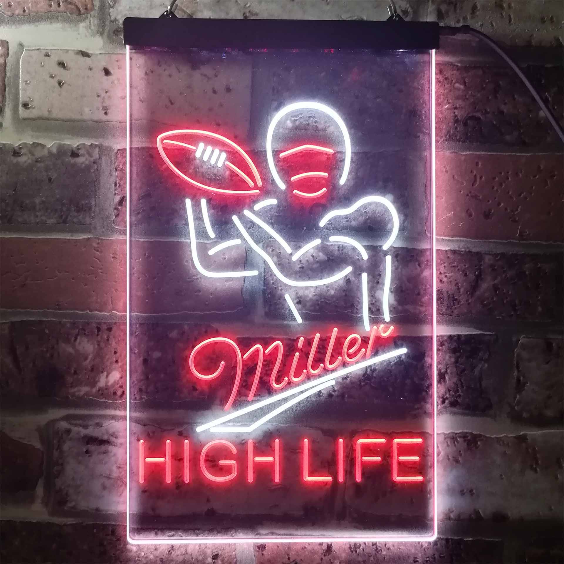 Miller Lite High Life Football Neon-Like LED Sign