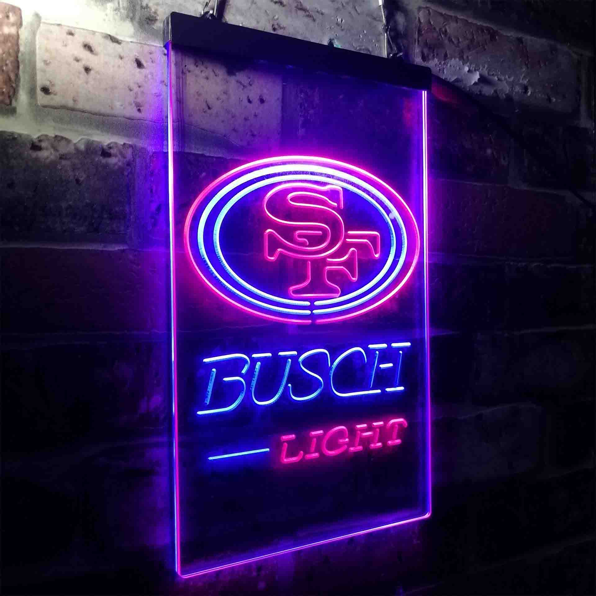 Busch Light San Francisco 49ers Neon-Like LED Sign