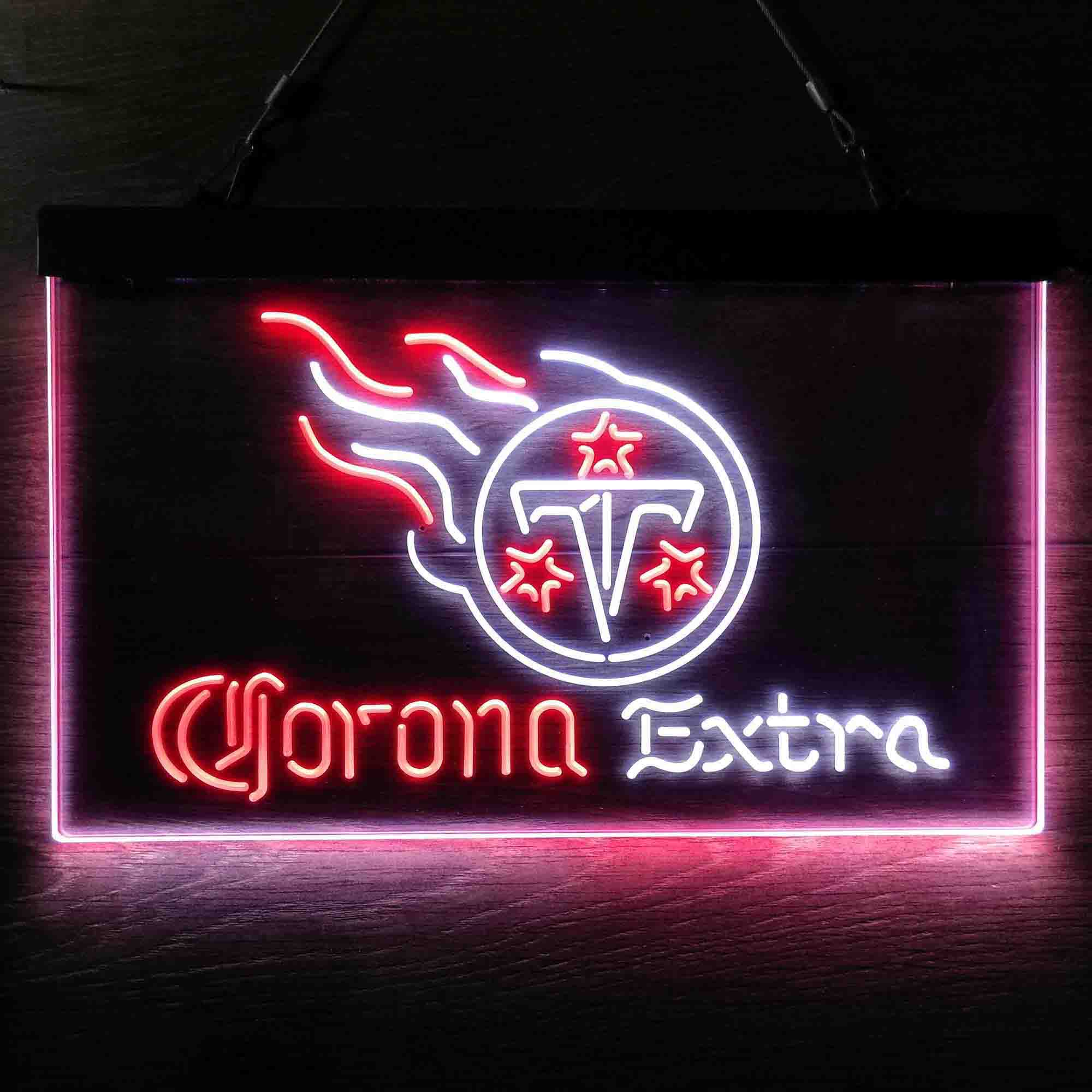 Tennessee Titans Corona Extra Bar Neon-Like LED Sign - ProLedSign