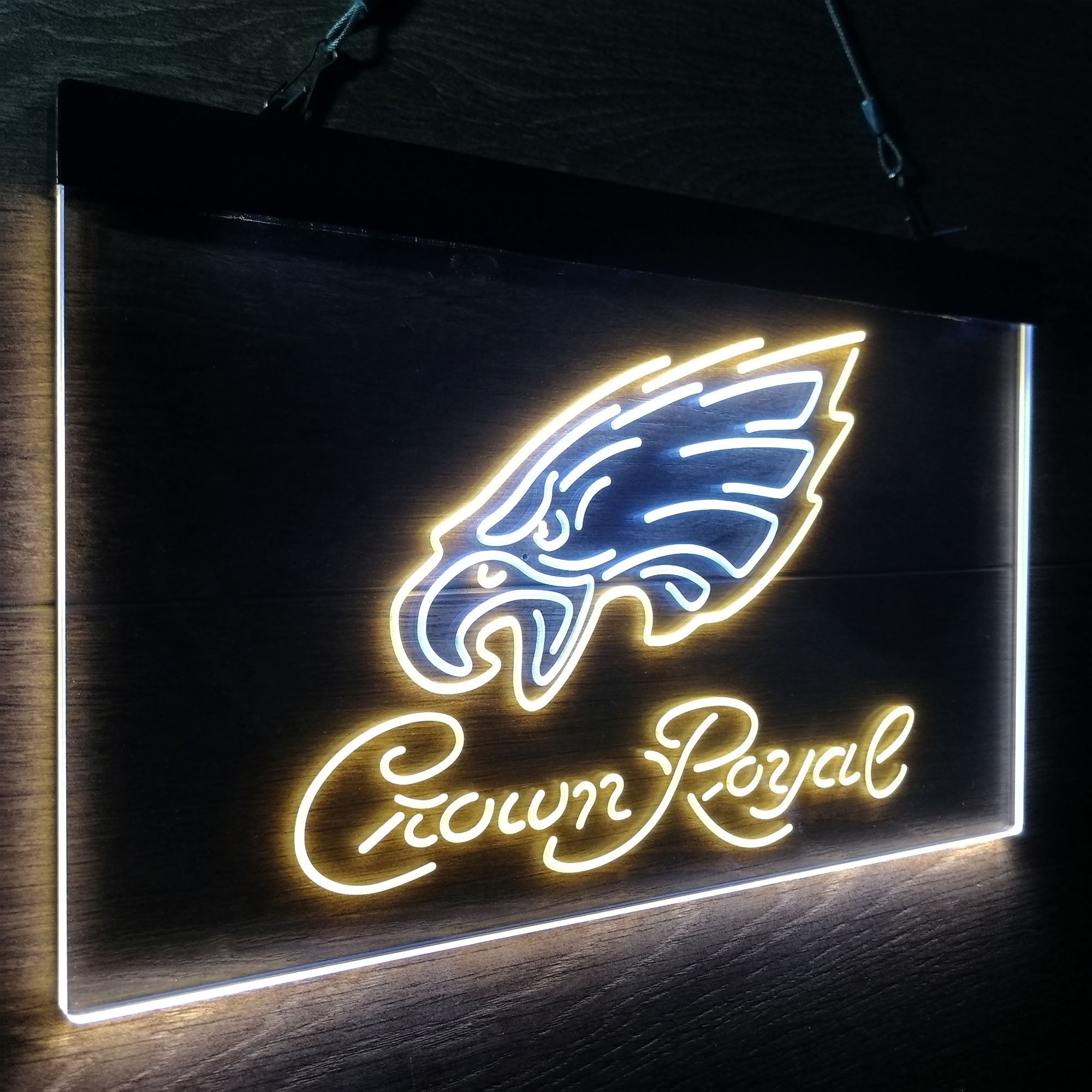 Philadelphia Eagles Crown Royal NeonLike LED Sign Home Bar Gift
