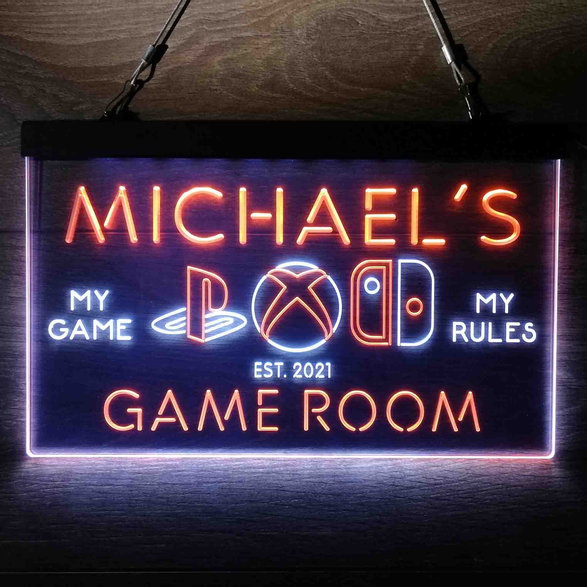 Custom PS XBOX Nintendo Game Room Neon-Like LED Sign - Gamer Gift