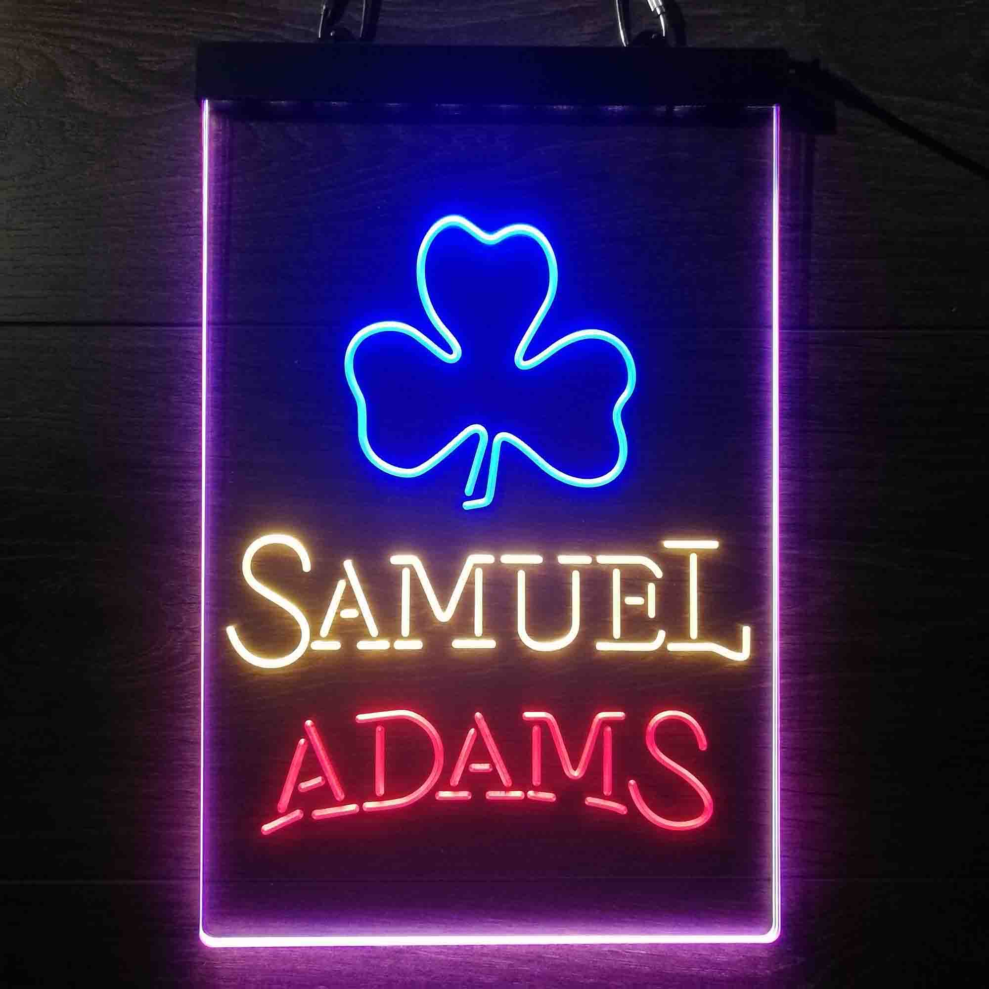 Samuel Adam Shamrock Neon LED Sign 3 Colors