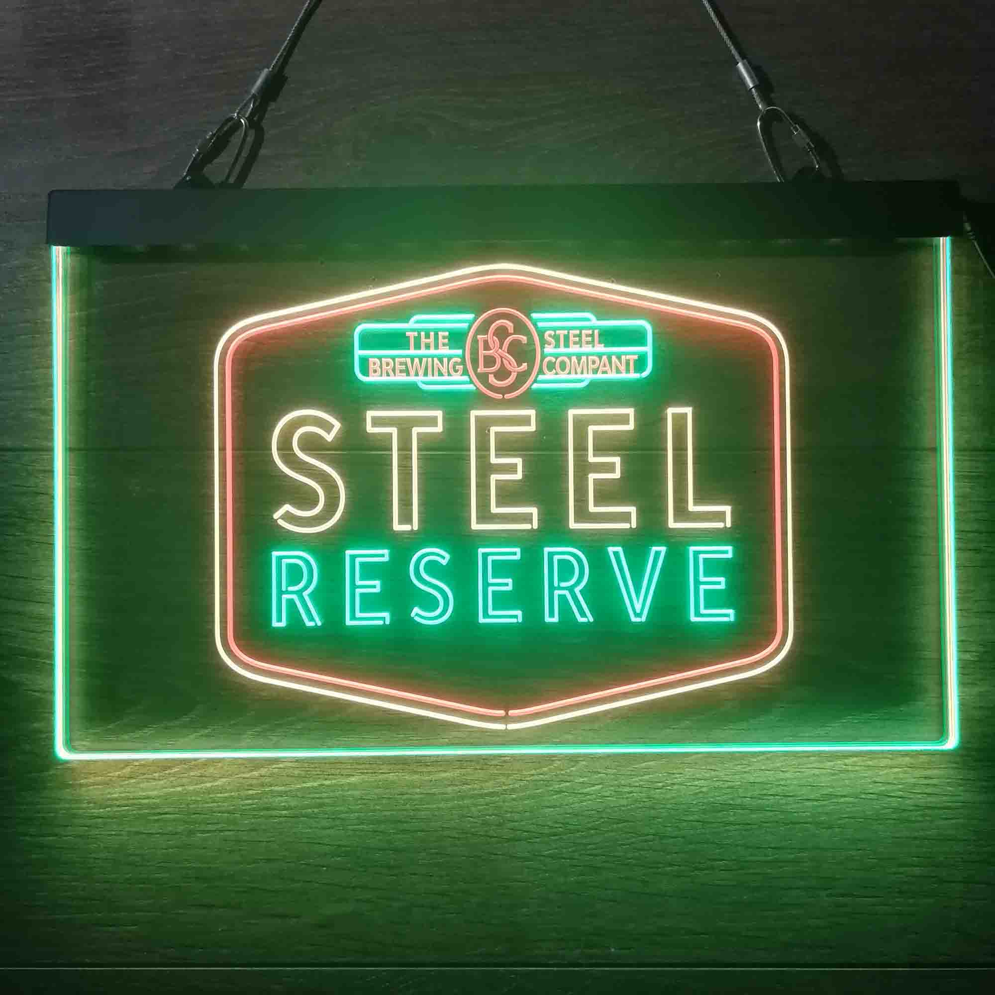 Steel Reserve Brewing Co. Neon LED Sign 3 Colors