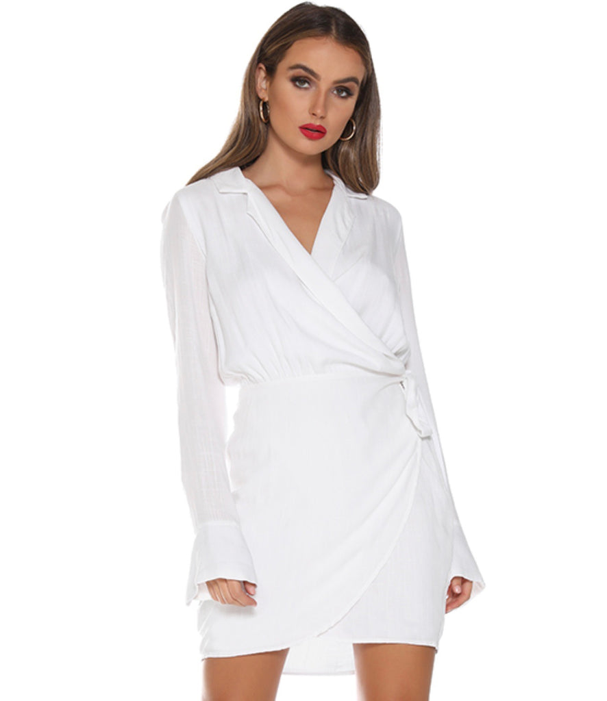 White Long Wrap Dress on Sale, UP TO 67 ...