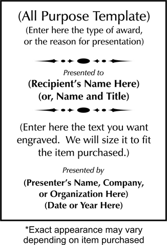 Design Your Own Award Template