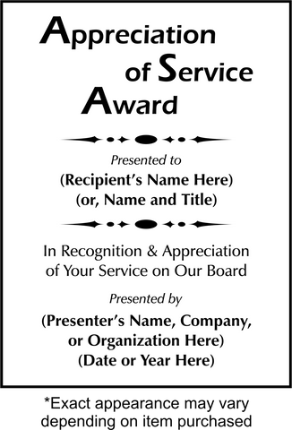 Board Member Service Award
