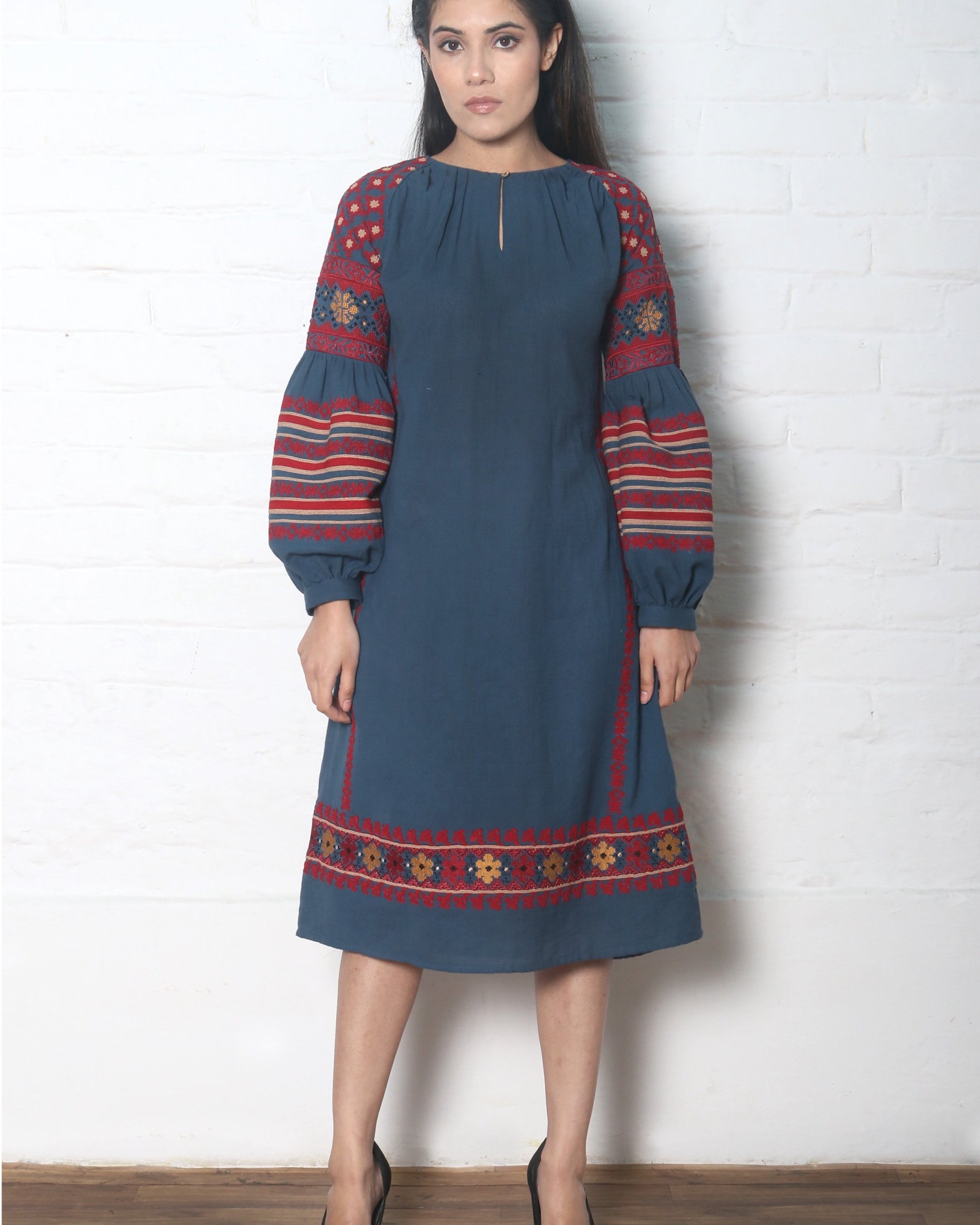 BLUE KALA COTTON DRESS KURTA