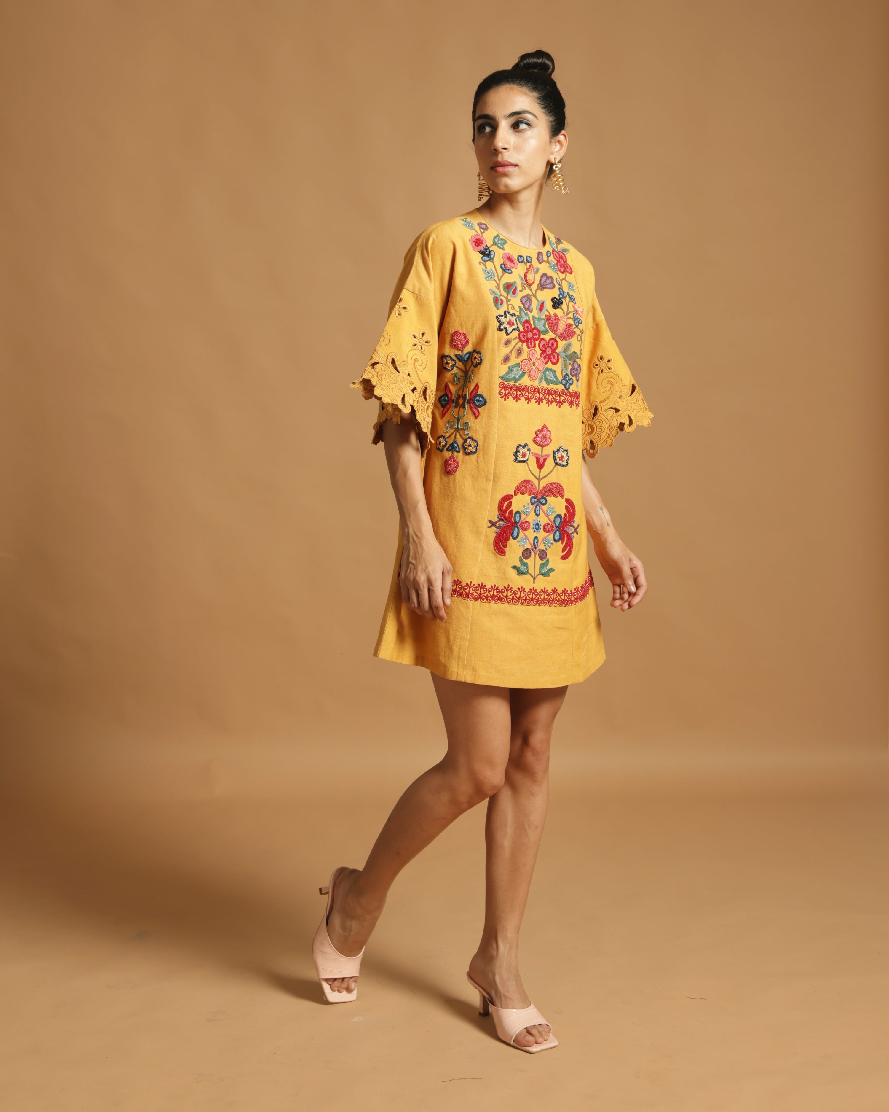 YELLOW KALA COTTON DRESS KURTA