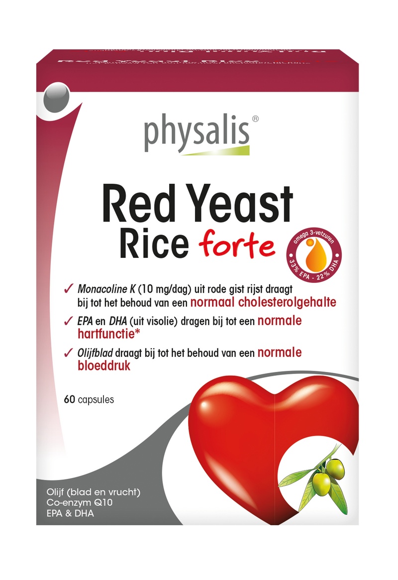 Physalis Rode Gist Rijst Forte 60 capsules
