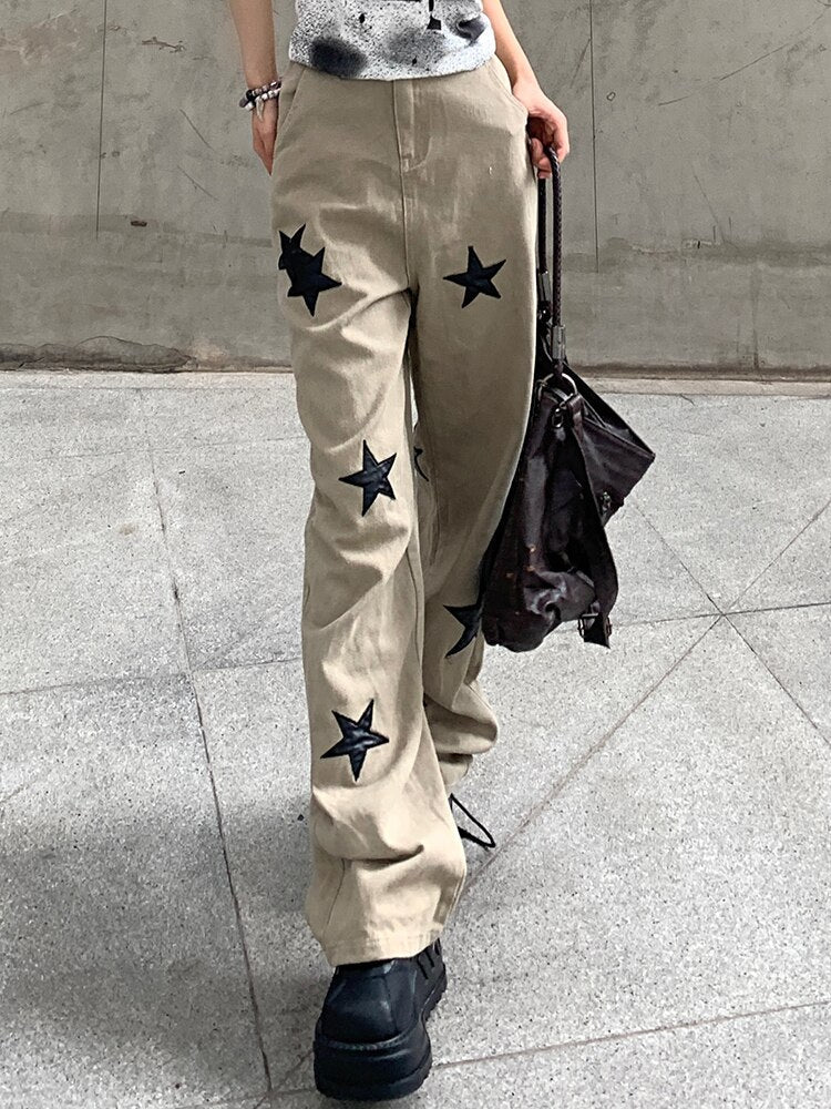 Y2K Stars Graphic Jeans