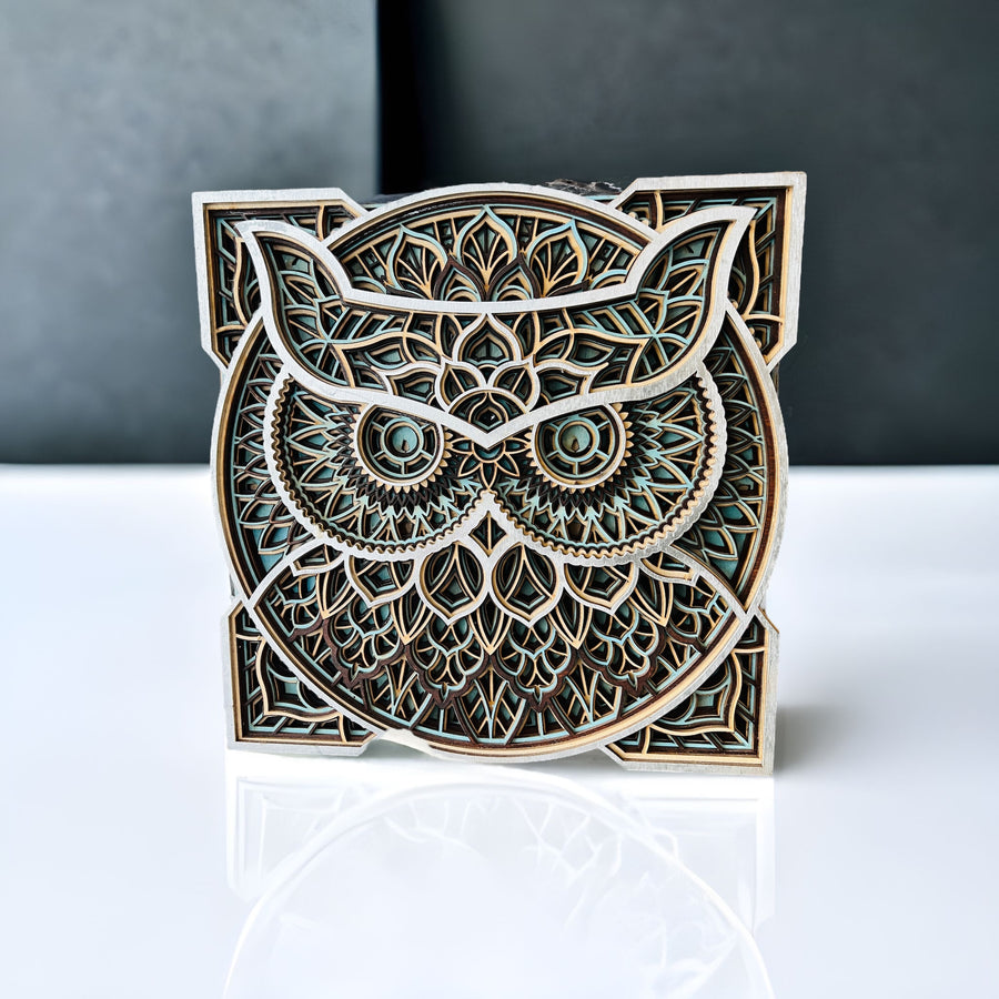 Owl Multilayer Mandala Wall Art