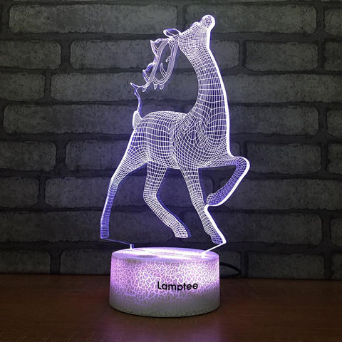 Image of Crack Lighting Base Animal Cartoon Dee 3D Illusion Lamp Night Light 3DL1277