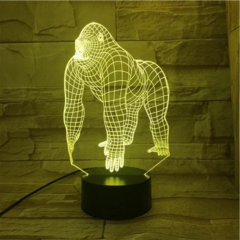 gorilla 3d lamp