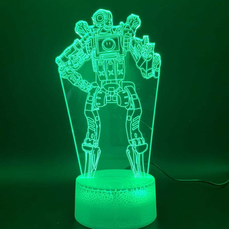 Game Apex Legends Pathfinder Figure 3d Illusion Lamp Night Light 3dillusionlamptee