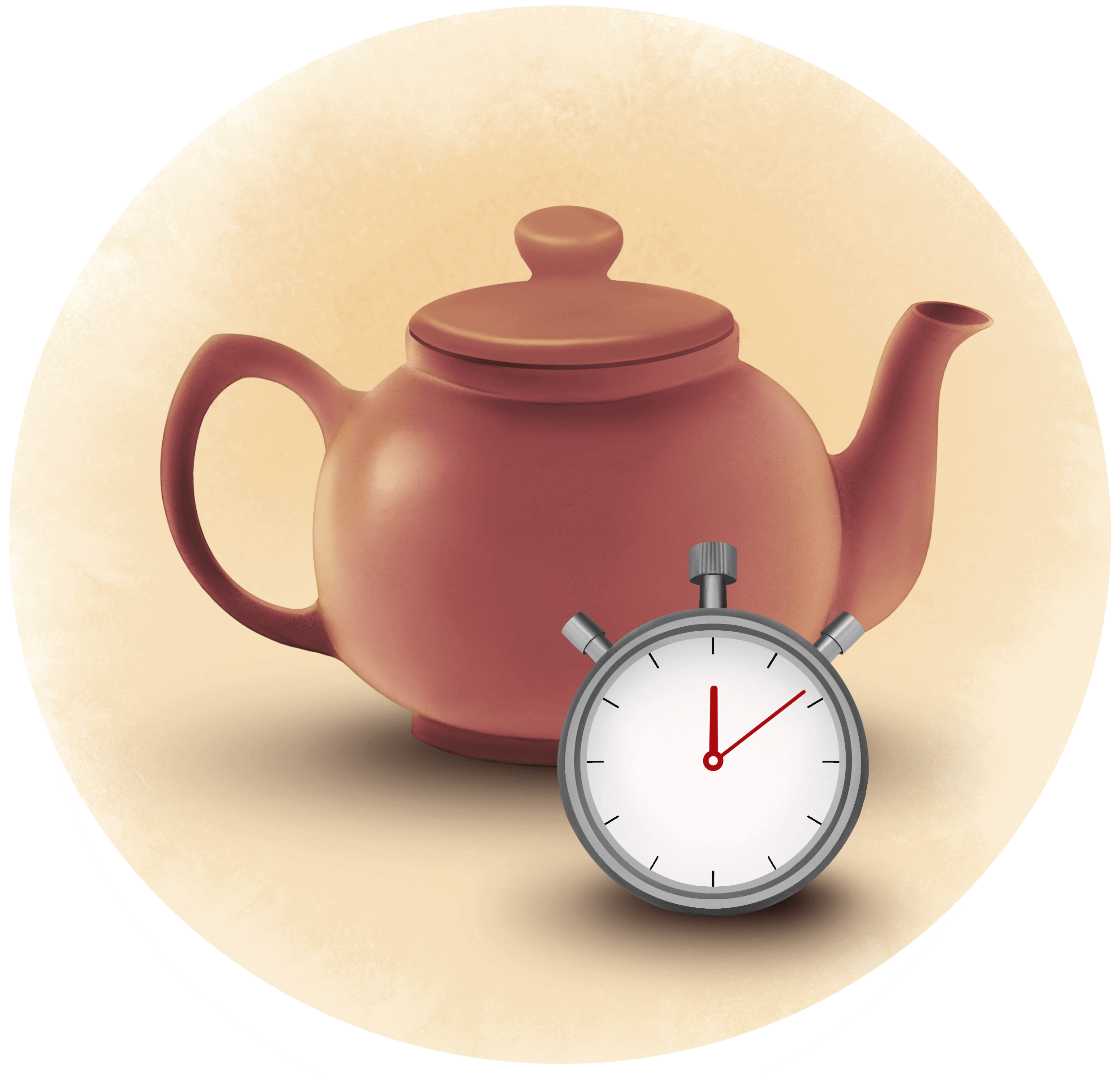 An image of a timer and a teapot