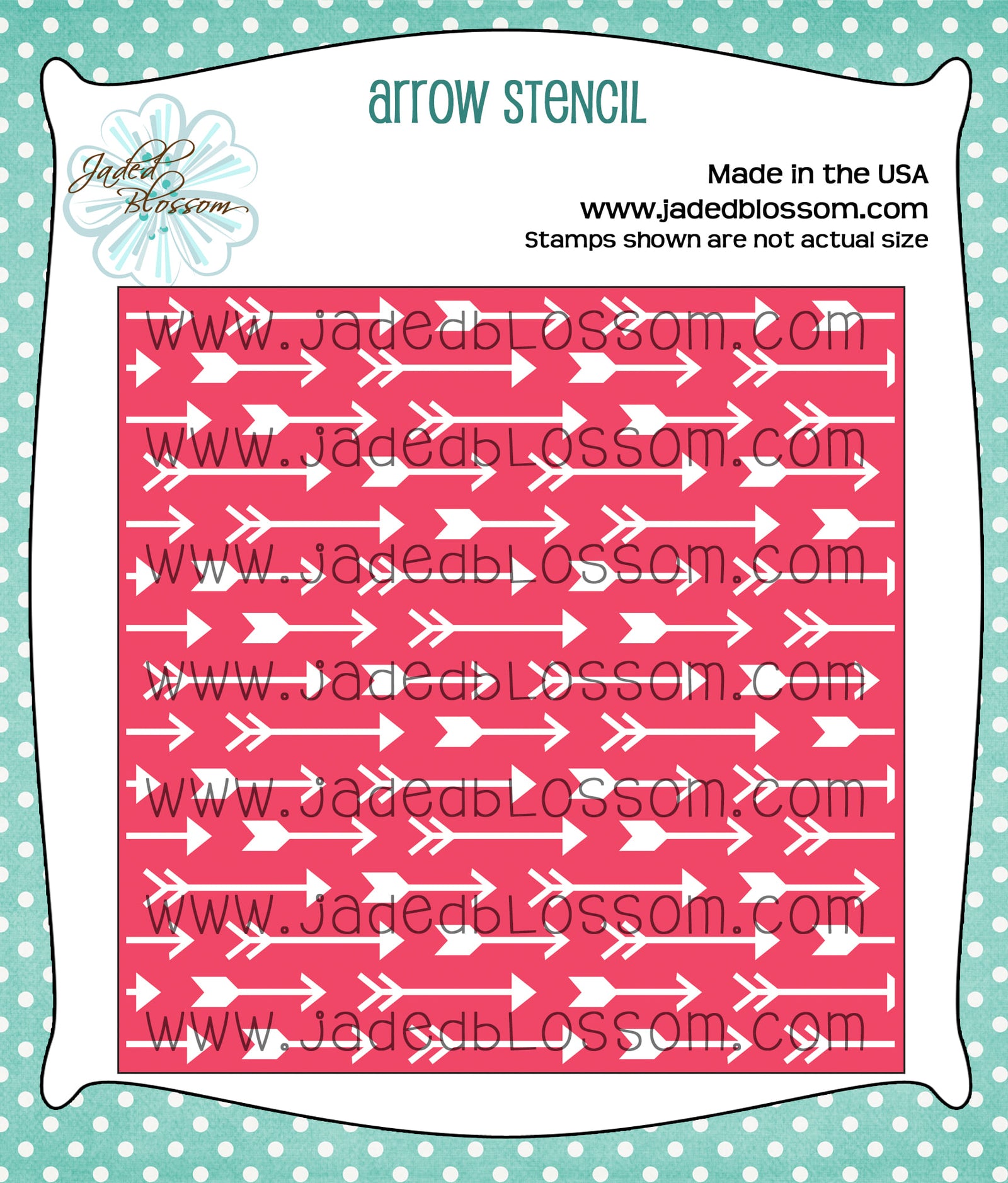 Pink Paislee - Heidi Swapp - 12x12 Stencil - Arrows