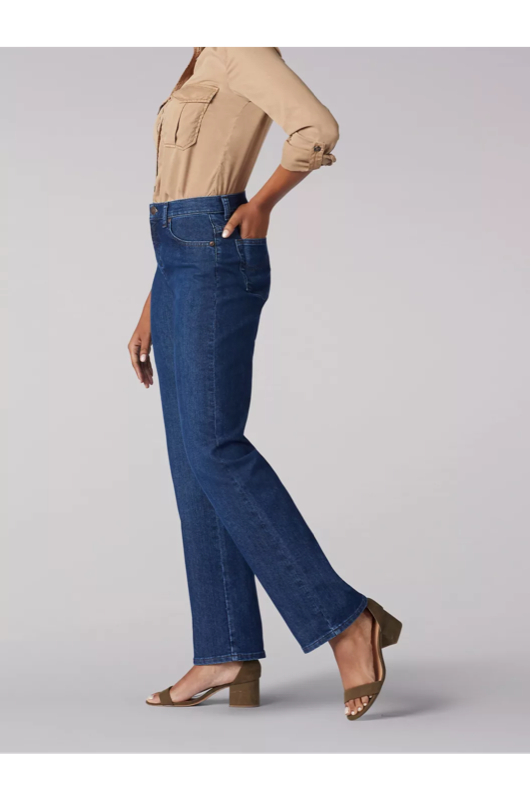 Lee Womens Stretch Relaxed Fit Straight Leg Jean In Meridian 