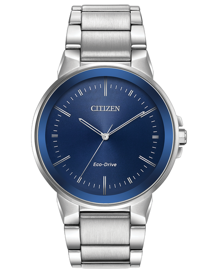 Citizen BTW Blue Dial Stainless Steel Mesh Men's Watch BV1110-51L