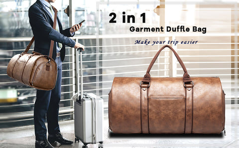 Leather Garment Duffle Bag — The Handmade Store