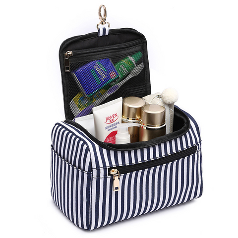 Fashion New Women's striped Toiletry Bags