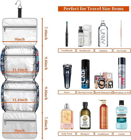 Waterproof Fashionable Striped Travel Toiletry Bag for women-Bosidu